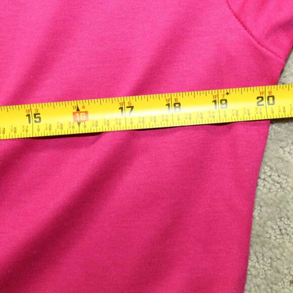 Vintage 80s Pierre Cardin Fuchsia Pink Cotton Knit Shoulder Pads Long Cardigan - Picture 7 of 7